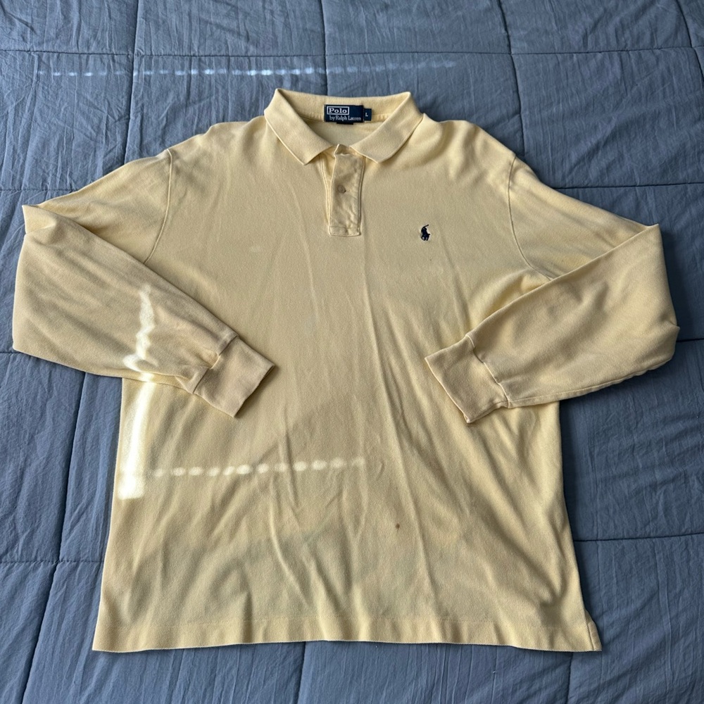 Ralph Lauren Yellow Long Sleeve Polo Shirt